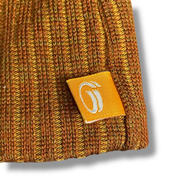 Bula Womens Beanie Knit Skull Cap Hat Fleece Inner Band Brown Gold Textured - Picture 2 of 9